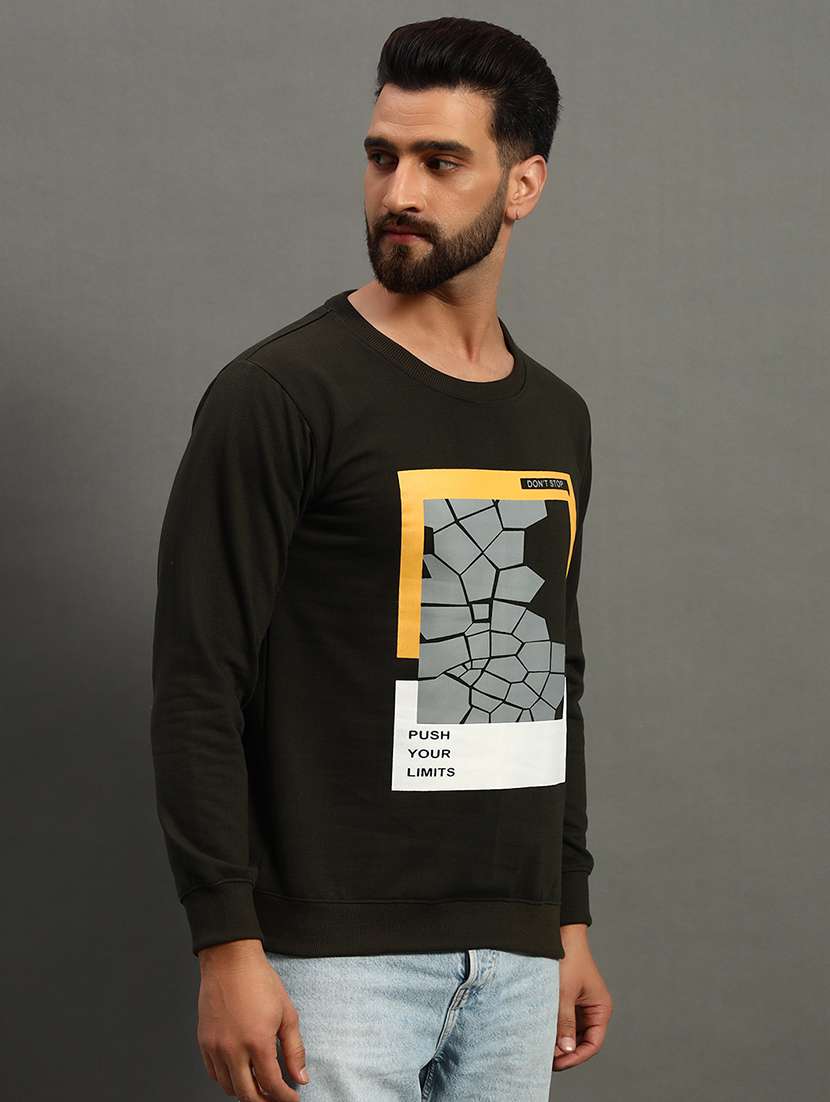 men front print regular fit sweatshirt - 21647114 -  Standard Image - 1