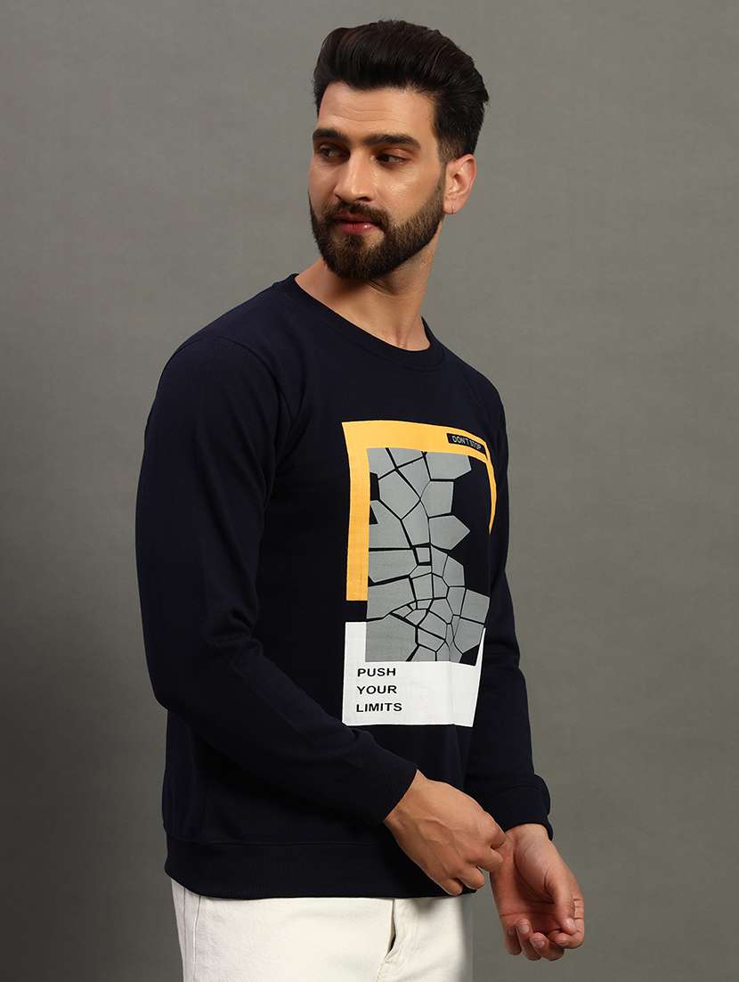 men front print regular fit sweatshirt - 21647115 -  Standard Image - 1