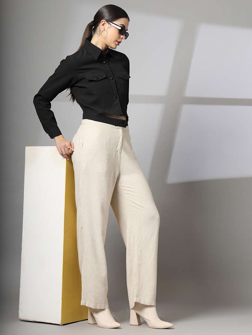 women solid long sleeve jacket with attached belt - 21647137 -  Standard Image - 4