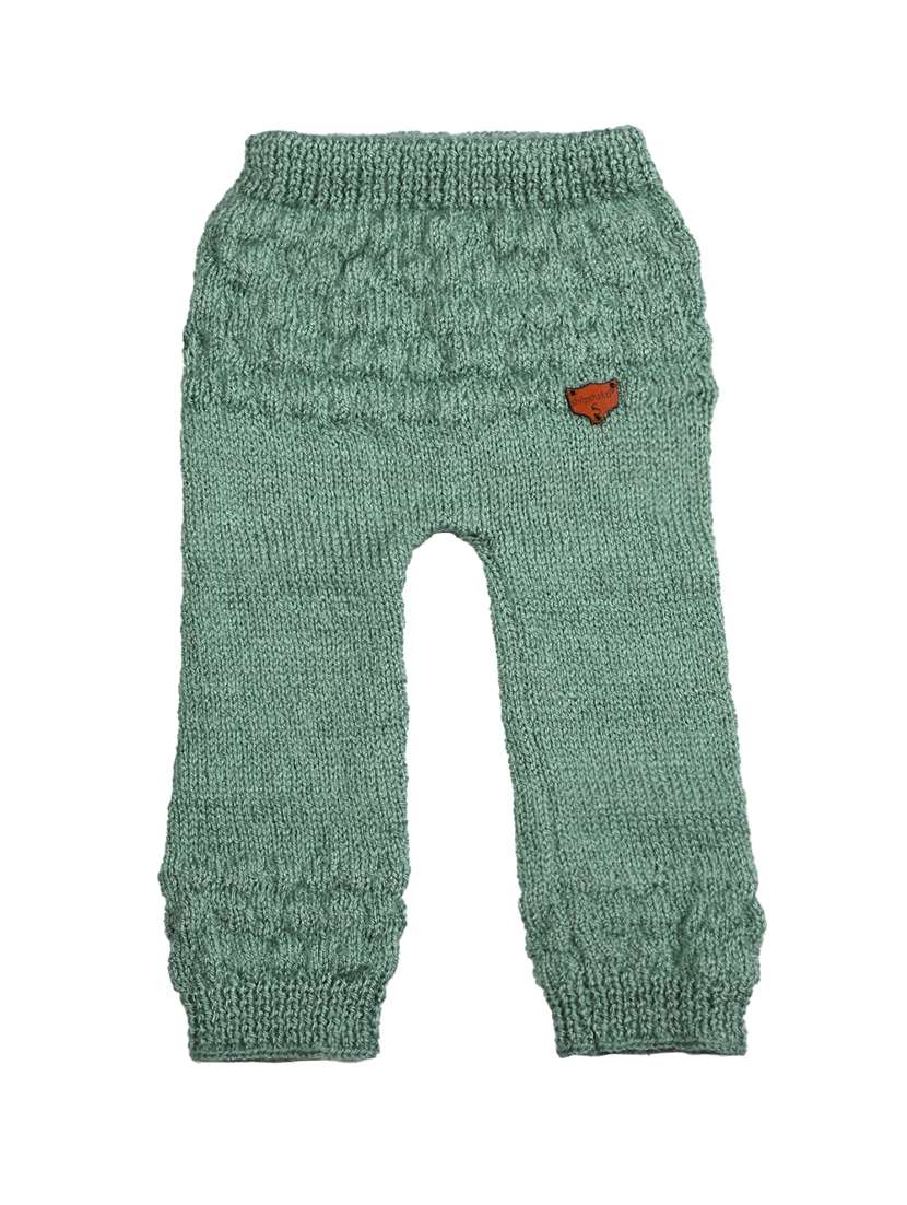 girls green solid casual trouser - 21647186 -  Standard Image - 1