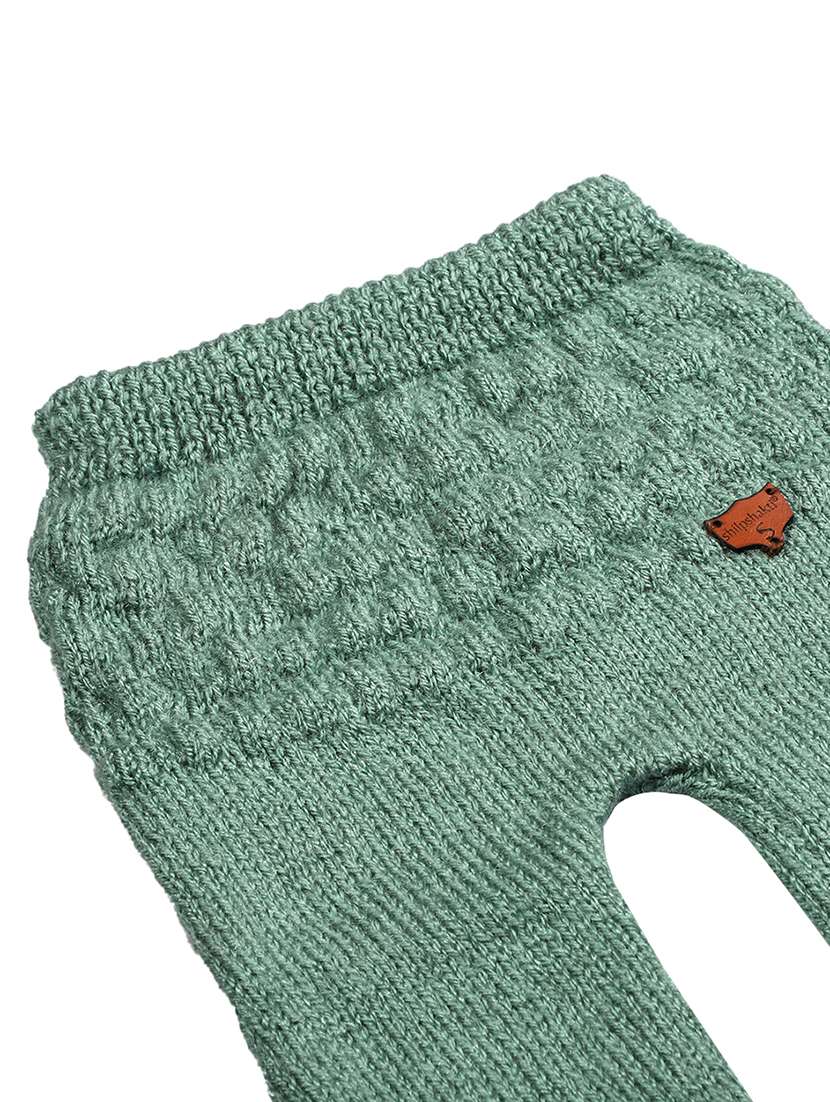 girls green solid casual trouser - 21647186 -  Standard Image - 4