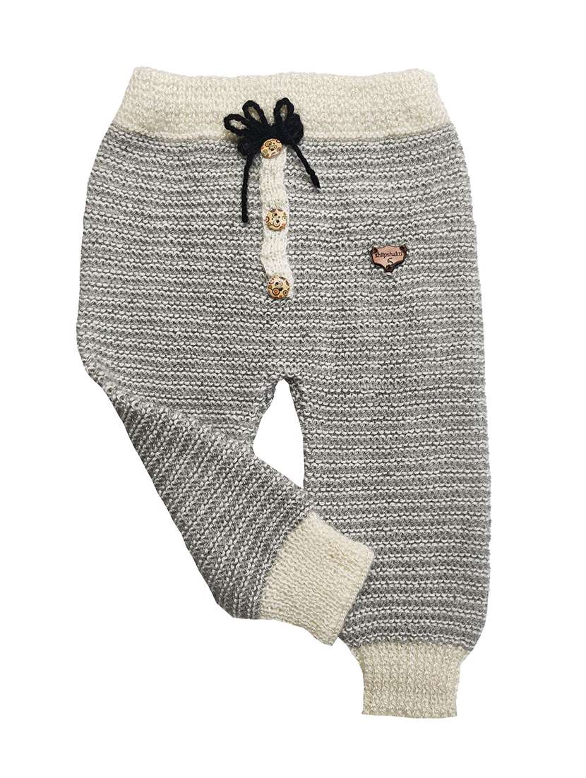 girls grey solid casual trouser - 21647187 -  Standard Image - 1