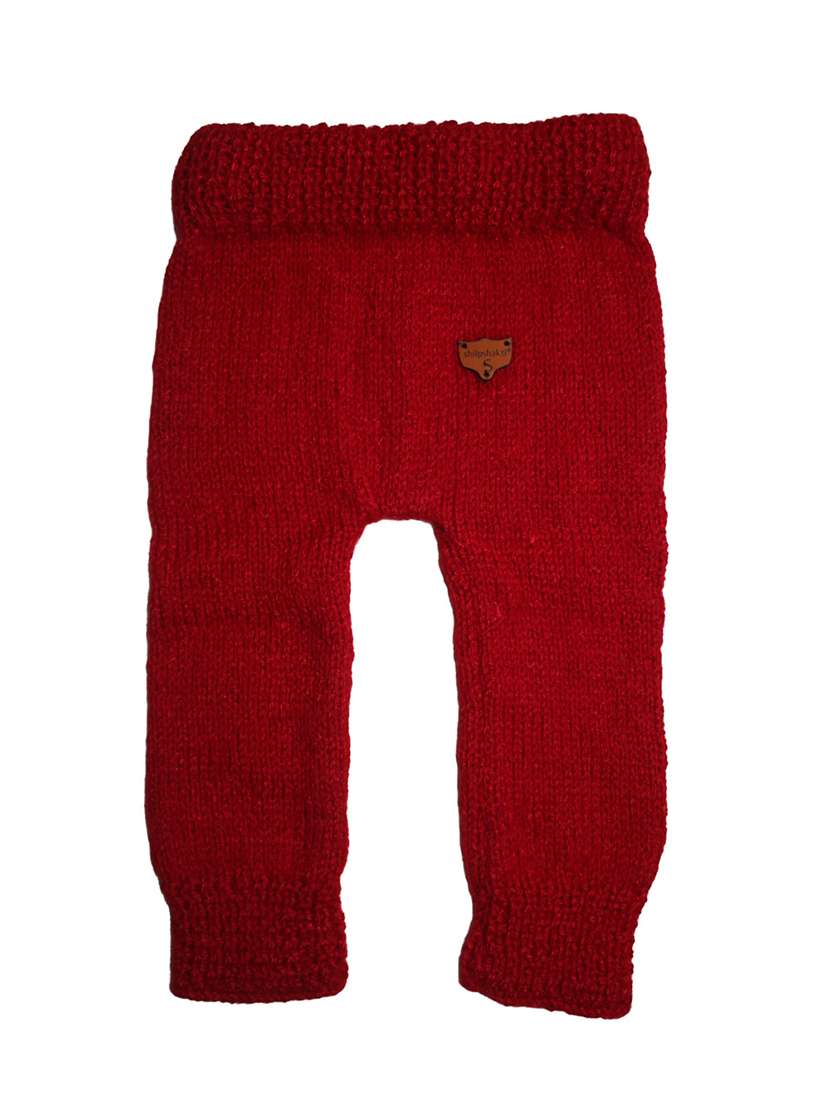 girls red solids casual trouser - 21647196 -  Standard Image - 1