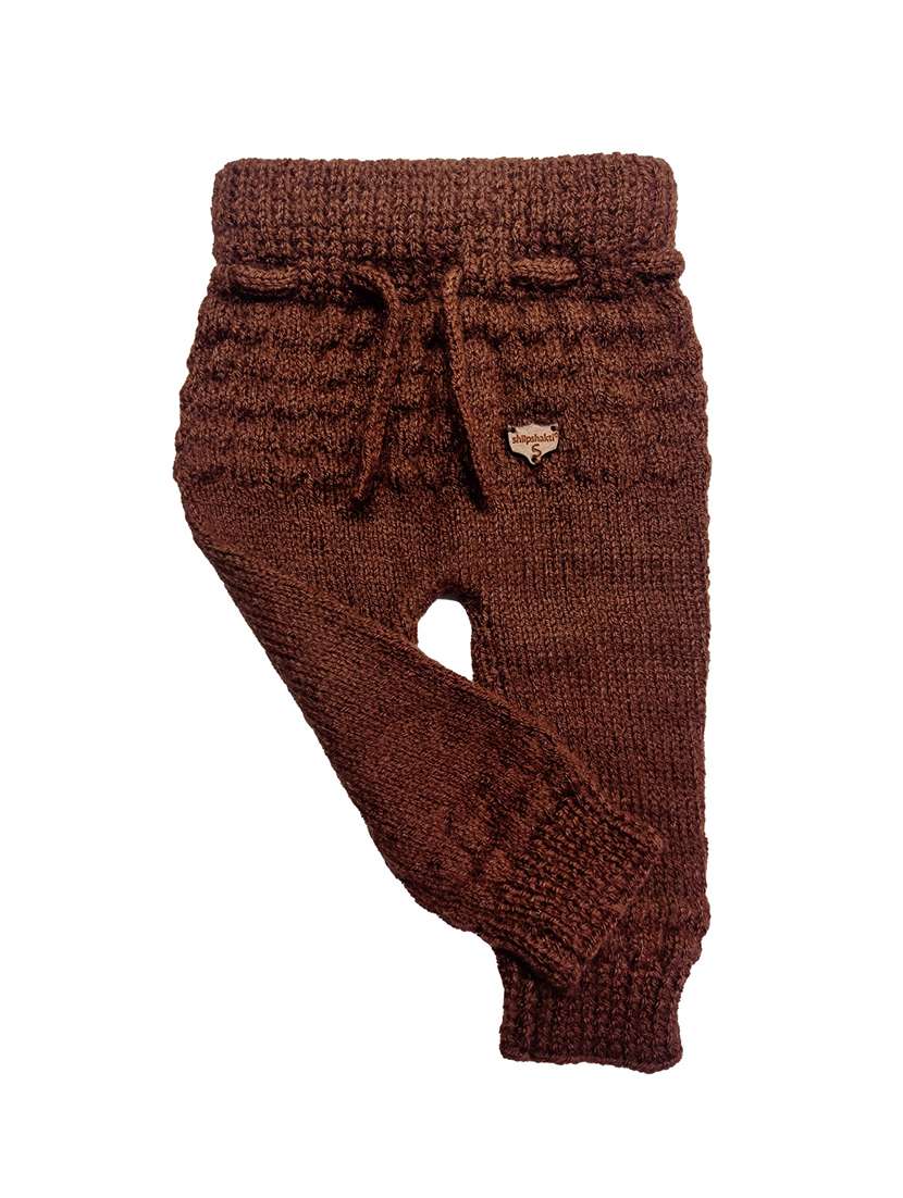 girls brown solid casual trouser - 21647199 -  Standard Image - 1