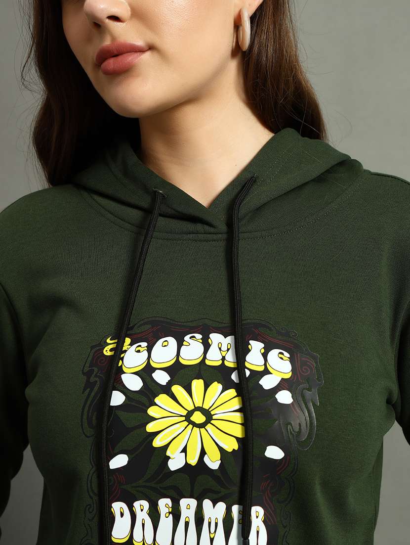 women long sleeves front print sweatshirt - 21647231 -  Standard Image - 4