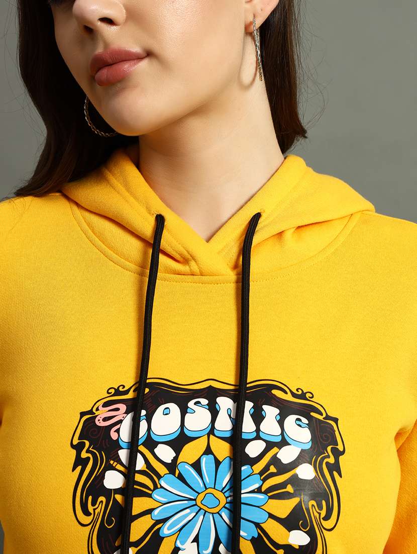 women front print hooded sweatshirt - 21647232 -  Standard Image - 4