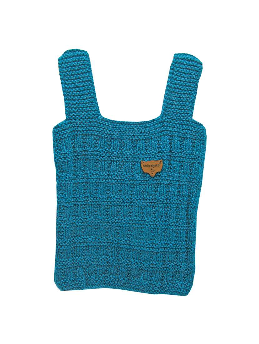 girls self design sleeveless sweater - 21647238 -  Standard Image - 1