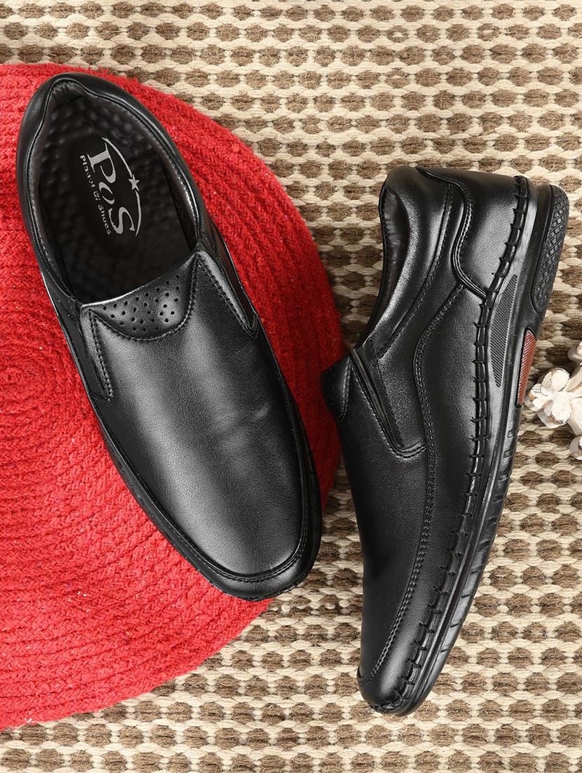 men black plain slip on formal shoes - 21647299 - Zoom Image - 0