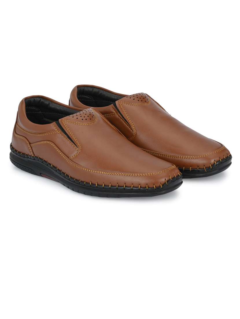 men plain slip on formal shoes