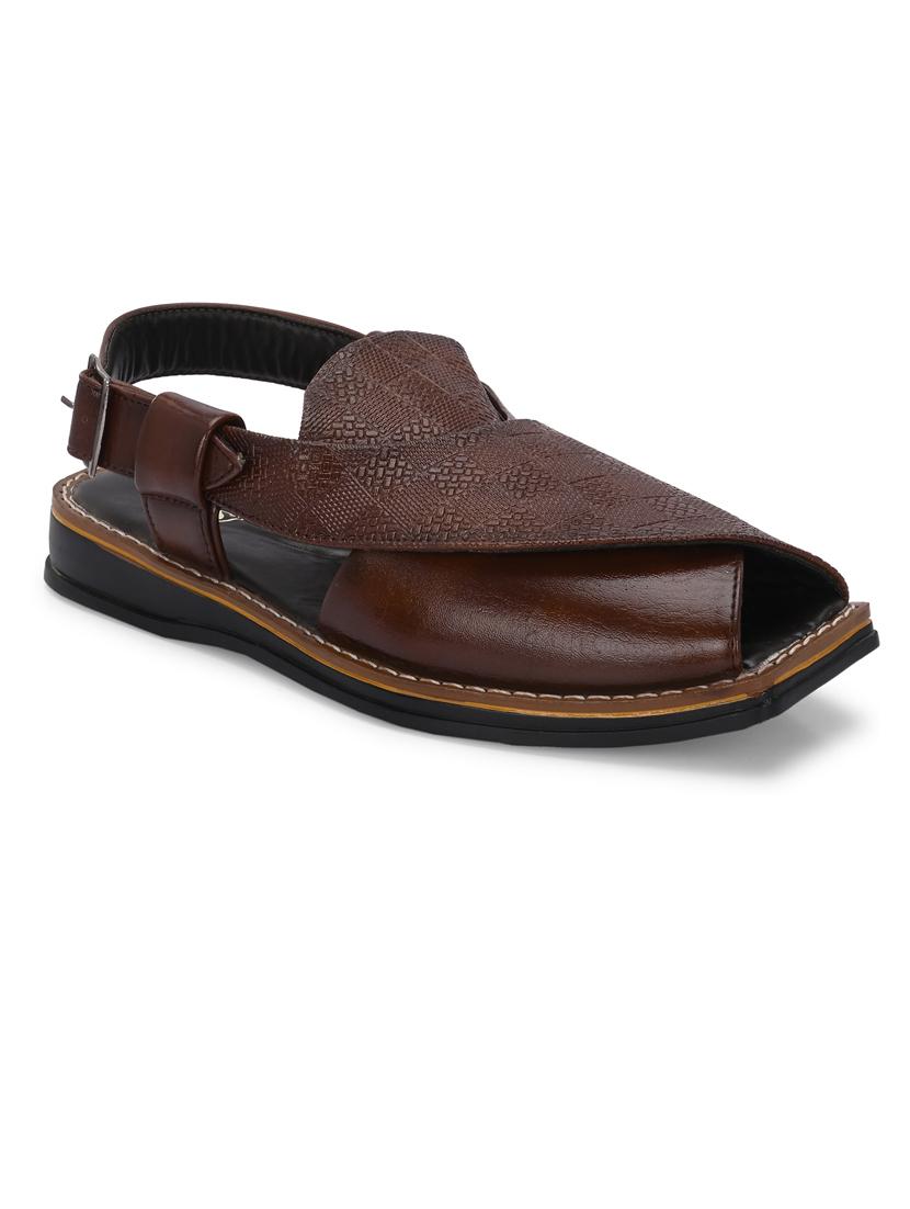 men plain back strap sandals - 21647316 - Standard Image - 1