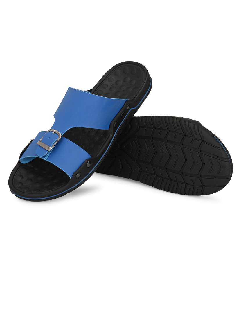men light blue slip on sandals - 21647328 -  Standard Image - 4