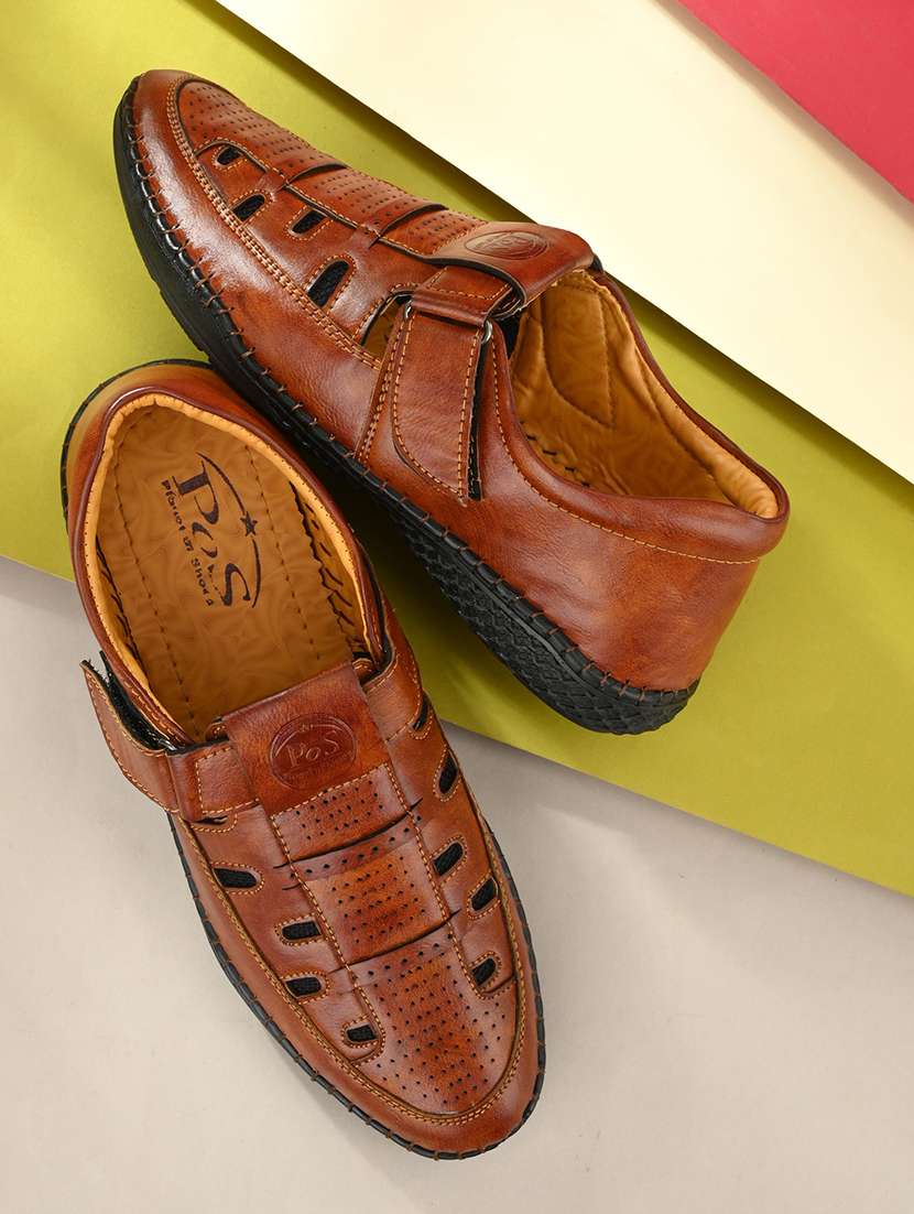 men slip on velcro sandal