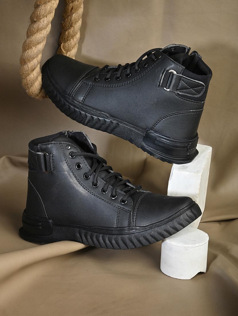 men black lace up boots - 21647358 -  Standard Image - 1