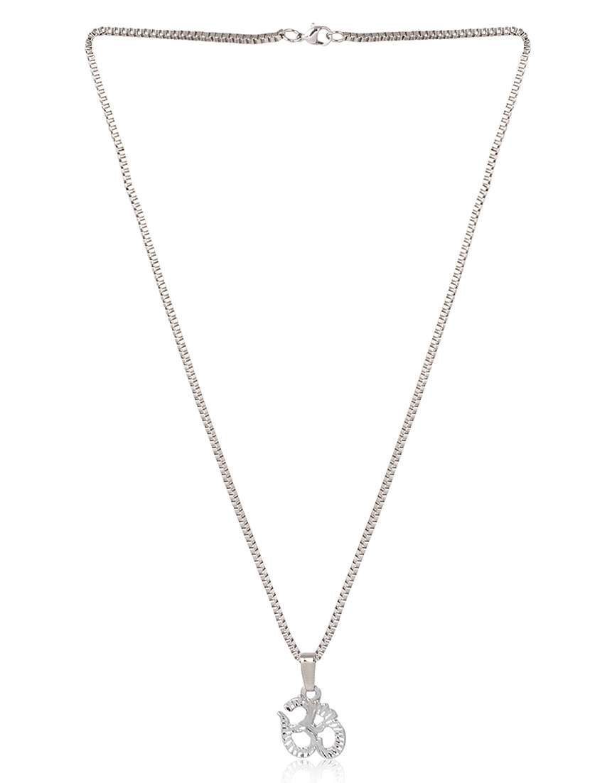 men sacred om pendant with chain - 21647408 -  Standard Image - 1
