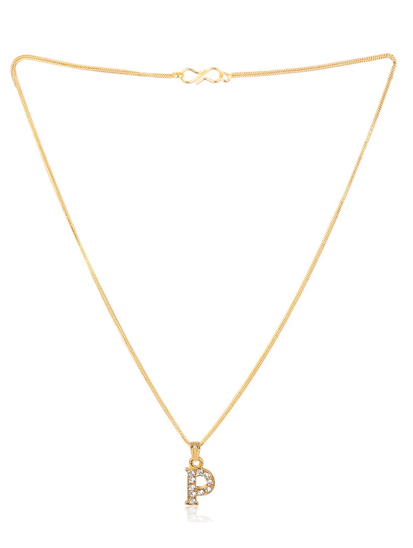 men personalized letter pendant with chain - 21647410 - Standard Image - 1