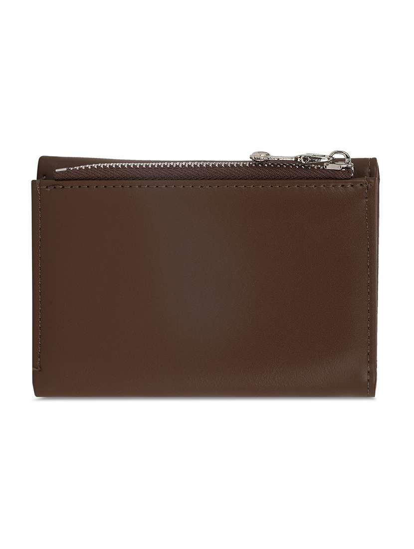 women solid leatherette wallet