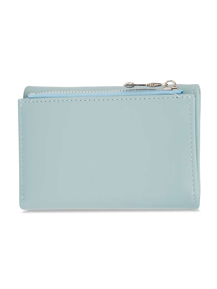 women solid leatherette wallet