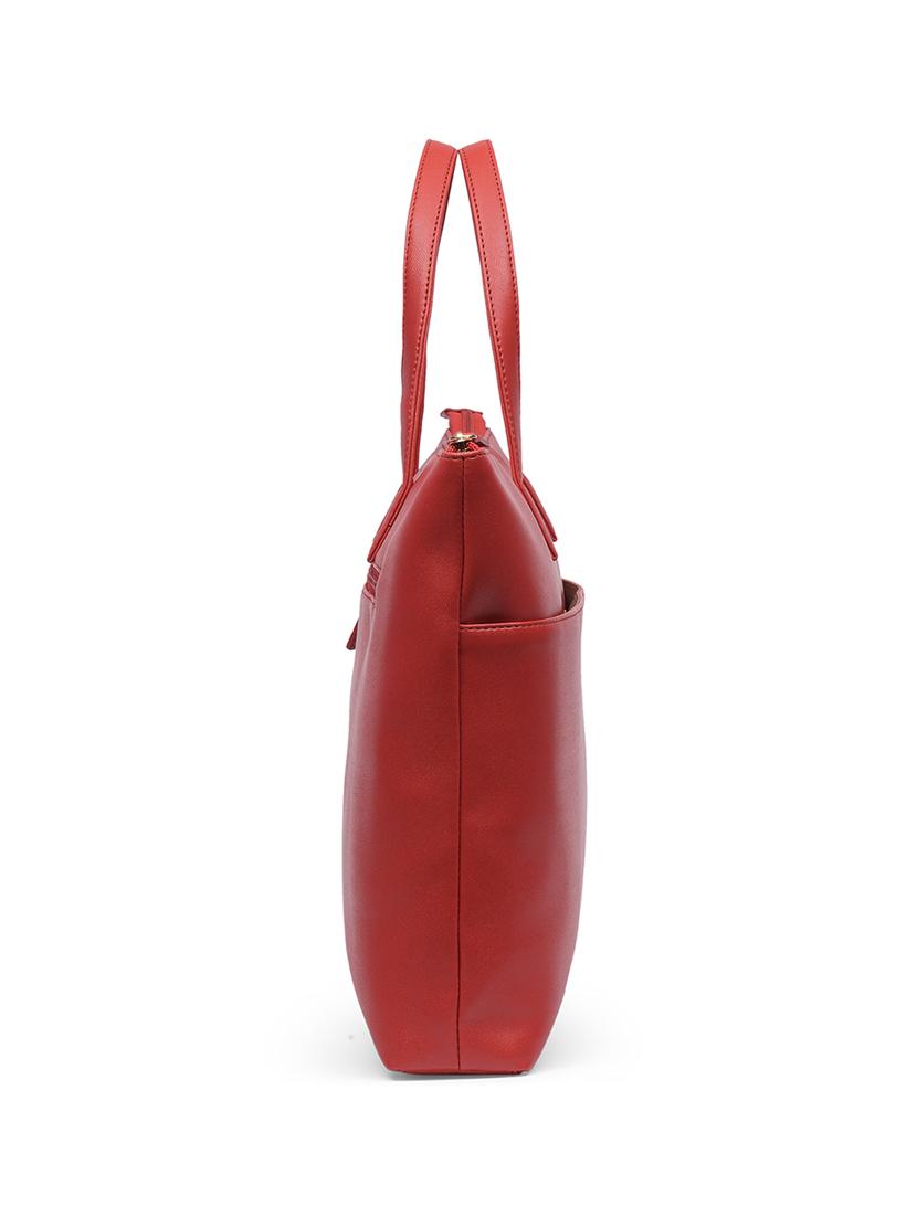 women solid leatherette handbag - 21648268 - Standard Image - 4