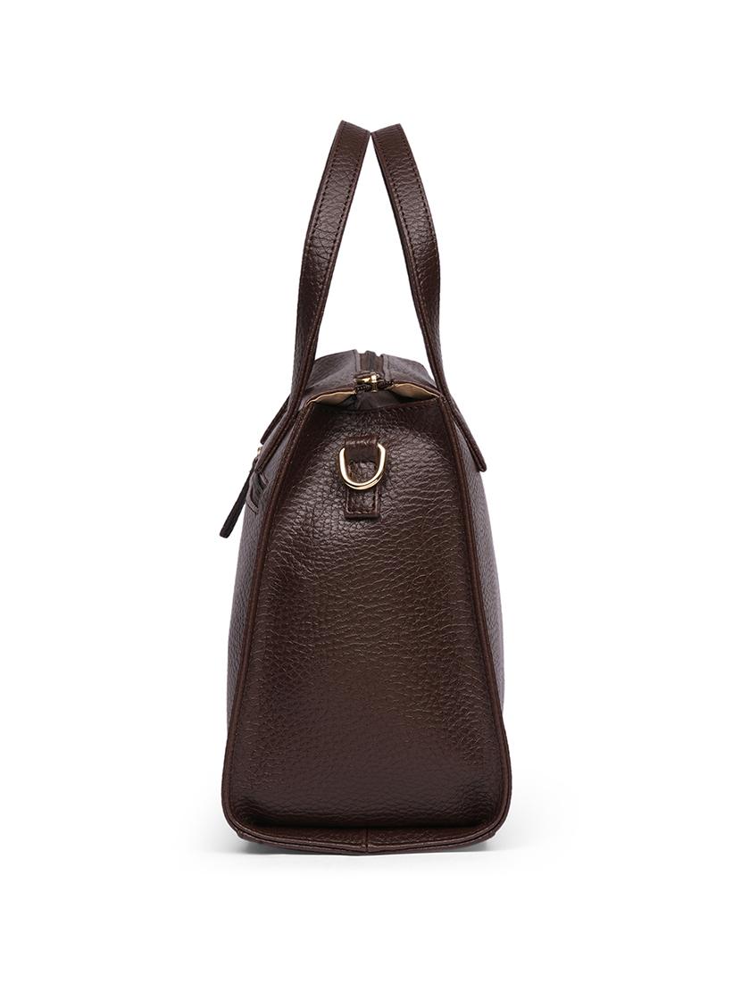 women brown leatherette textured handbag - 21648270 - Standard Image - 4