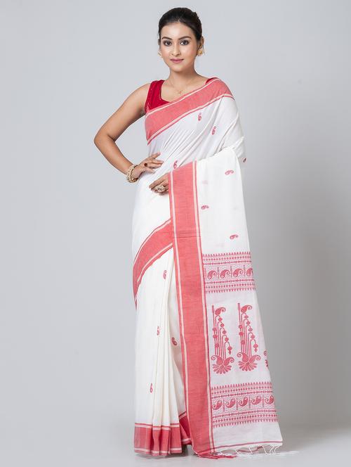 women self design handloom saree with blouse - 21648370 -  Standard Image - 0