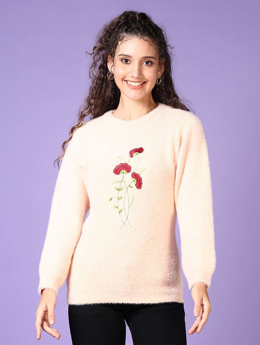 women self designed long sleeves pullover