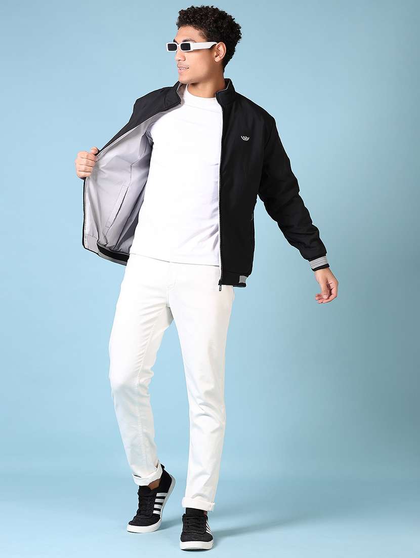 men solid long sleeve reversible bomber jacket - 21648465 -  Standard Image - 4