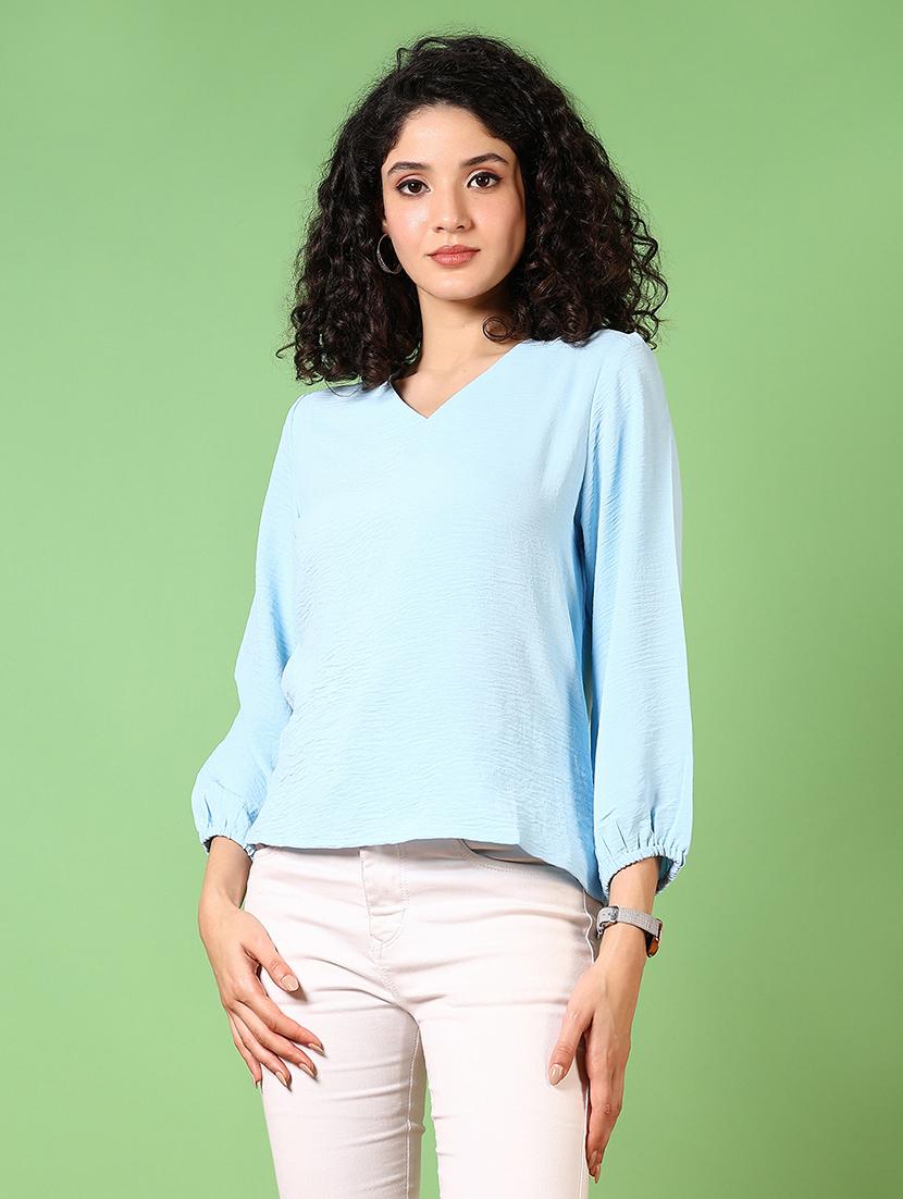 women solid long sleeves regular top - 21648560 - Zoom Image - 0