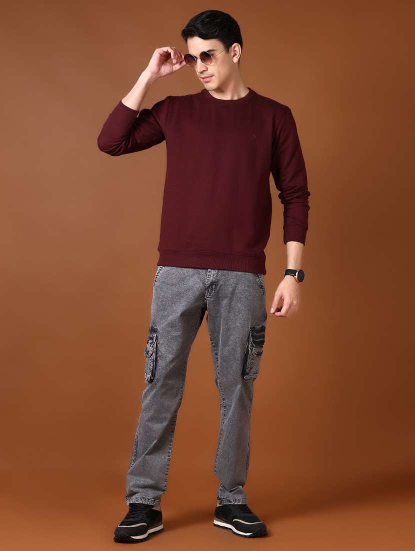 men solid mid rise relaxed fit cargo - 21648561 -  Standard Image - 4