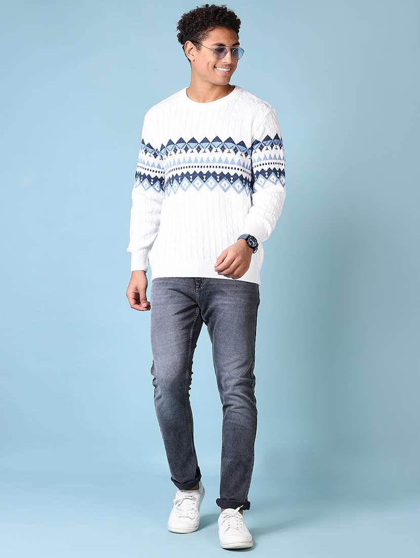 men long sleeves self design pullover - 21648564 -  Standard Image - 4