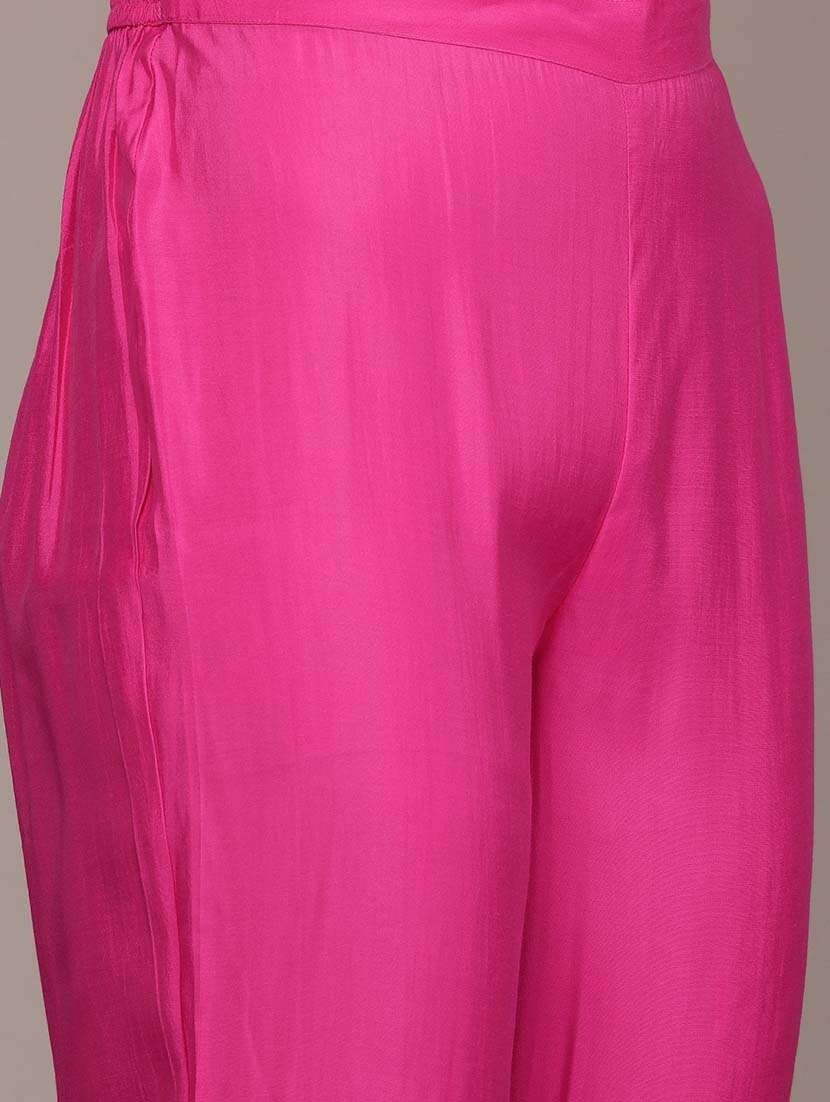 women solid lace work v neck kurta pant set - 21648661 -  Standard Image - 6