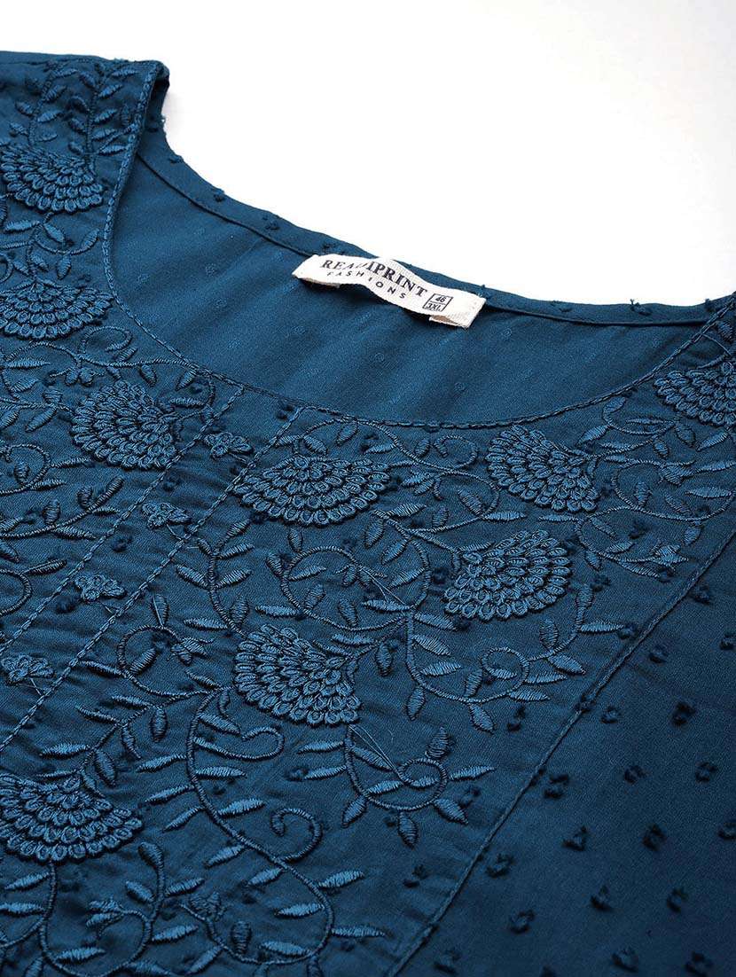 women three quarter sleeve kurta pant with dupatta set - 21648672 -  Standard Image - 4