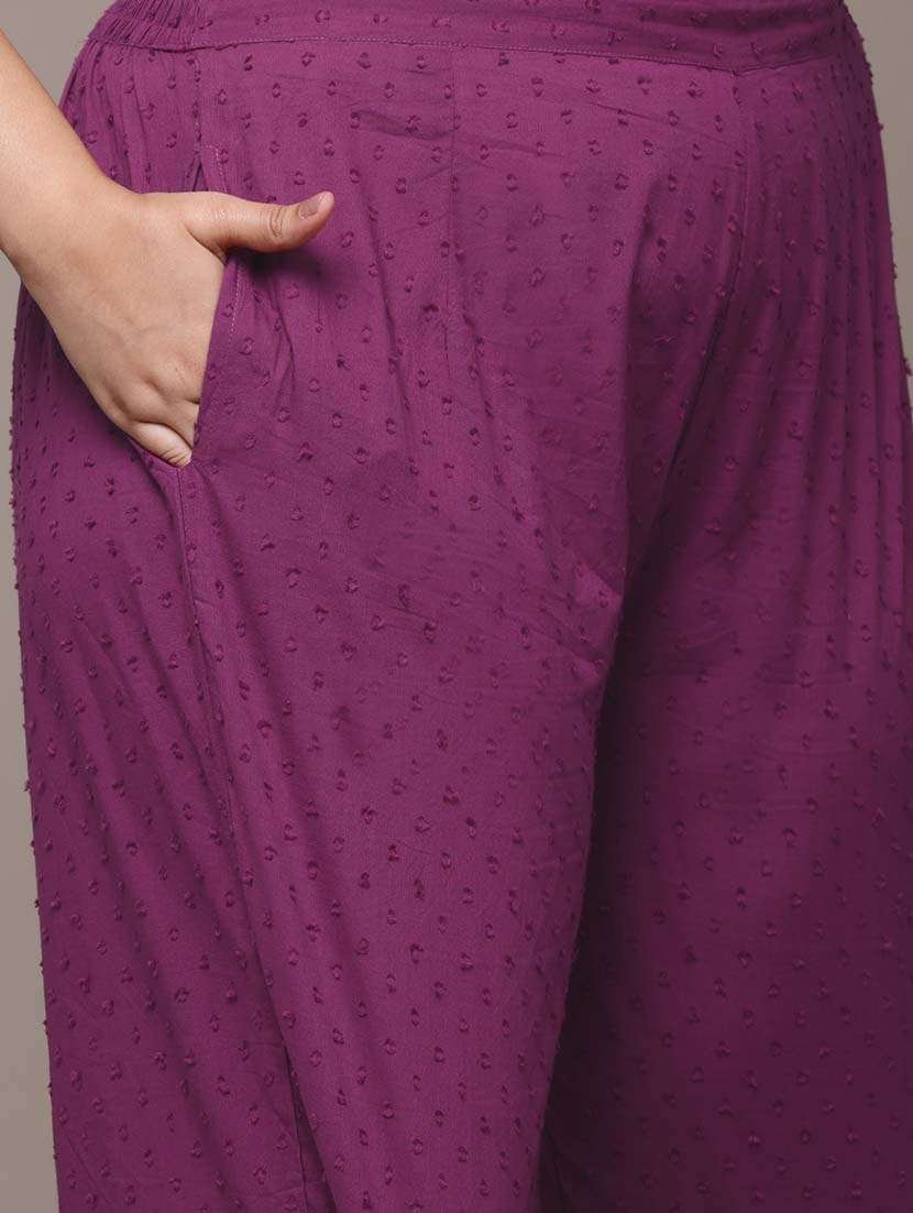 women plus size three quarter sleeve kurta pant with dupatta set - 21648674 -  Standard Image - 6