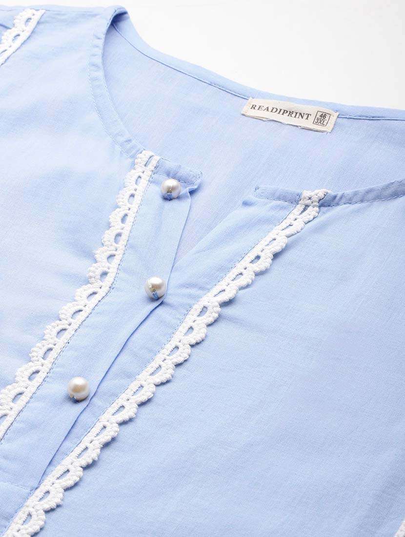 women three quarter sleeve kurta pant with dupatta set - 21648690 -  Standard Image - 4