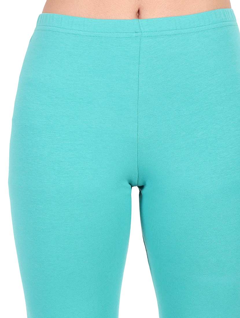 women plain mid rise ankle length leggings - 21648810 -  Standard Image - 4