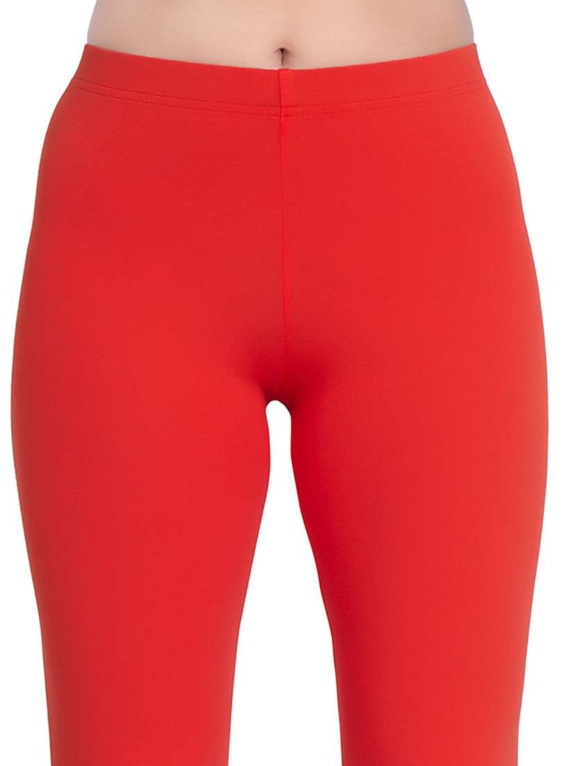 women plain mid rise ankle length leggings - 21648816 -  Standard Image - 4