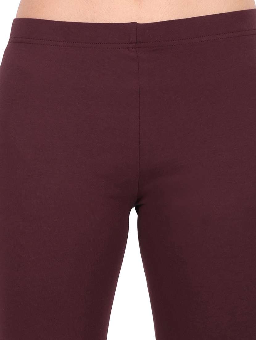 women plain mid rise ankle length leggings - 21648819 -  Standard Image - 4