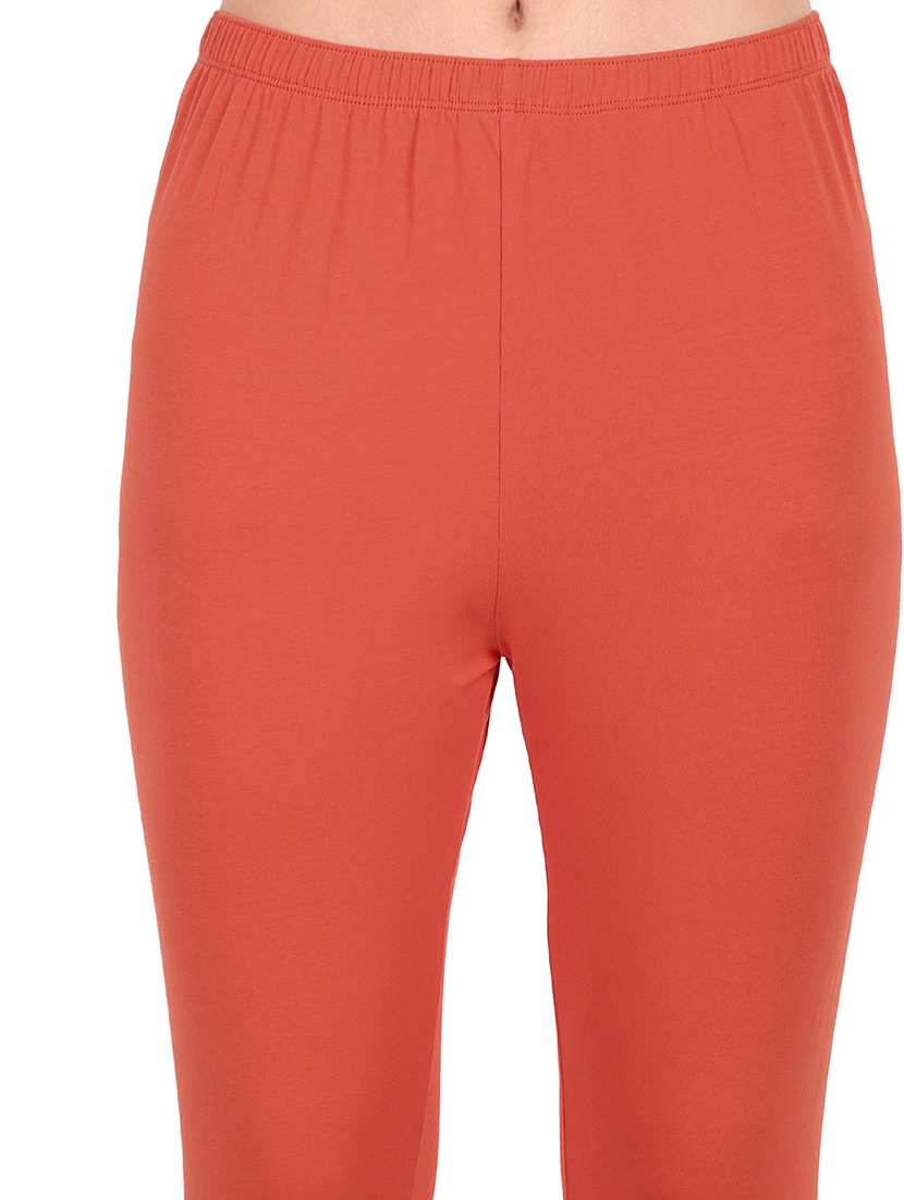 women plain mid rise ankle length leggings - 21648823 -  Standard Image - 4