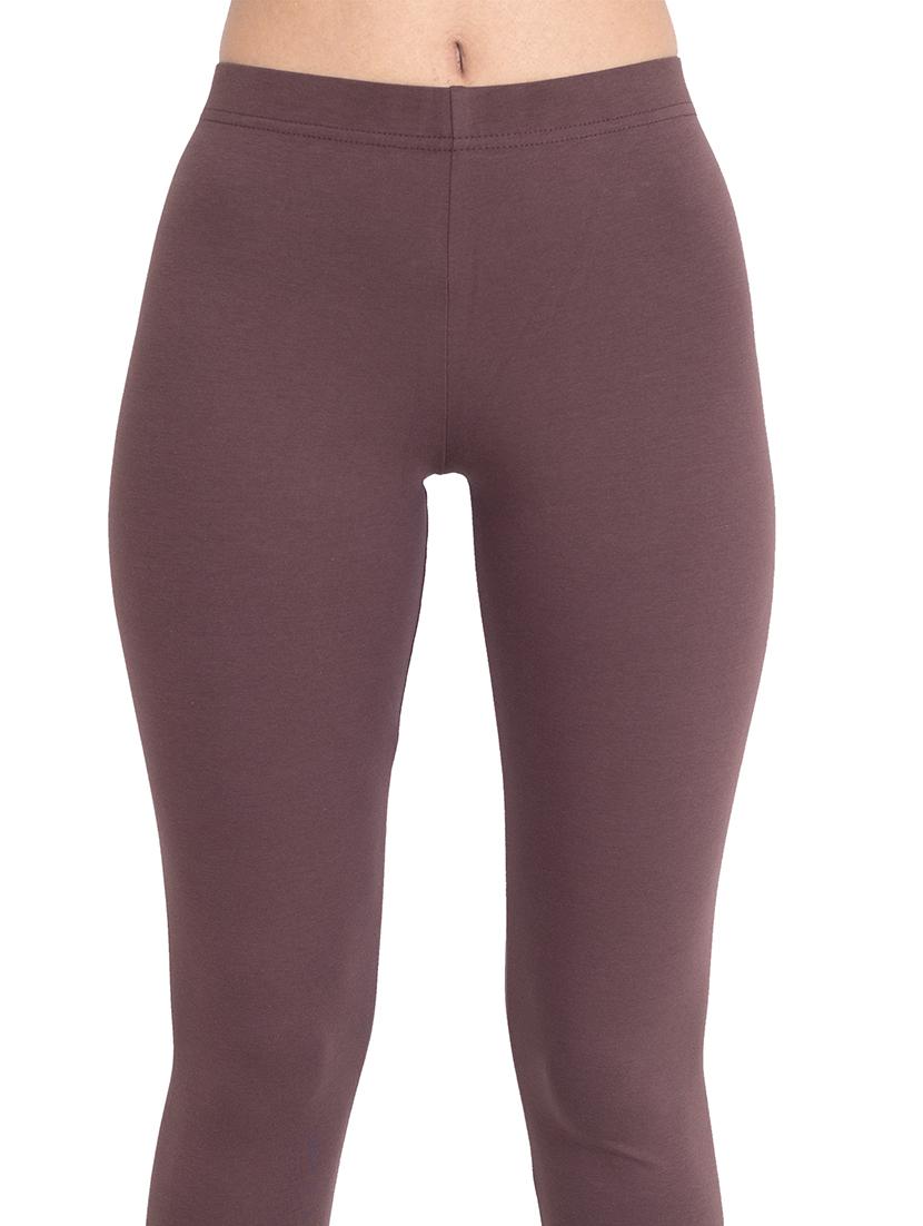 women plain mid rise ankle length leggings - 21648824 - Standard Image - 4