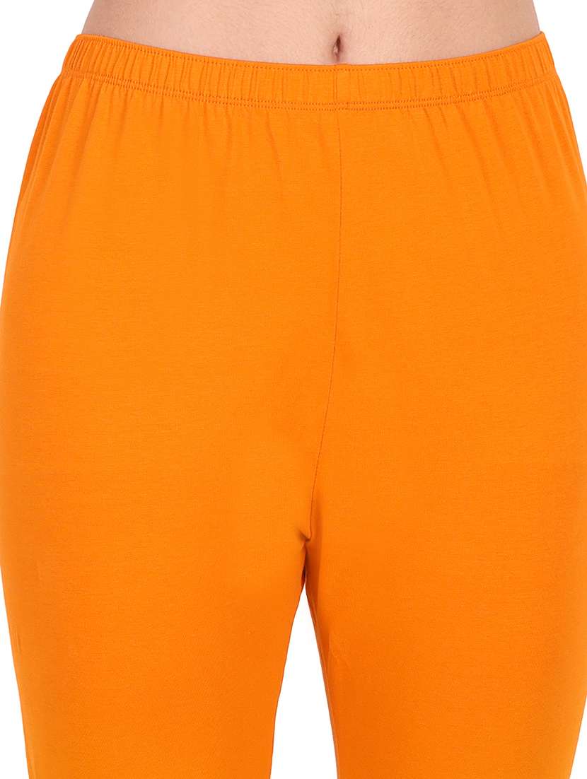 women plain mid rise ankle length leggings - 21648829 -  Standard Image - 4