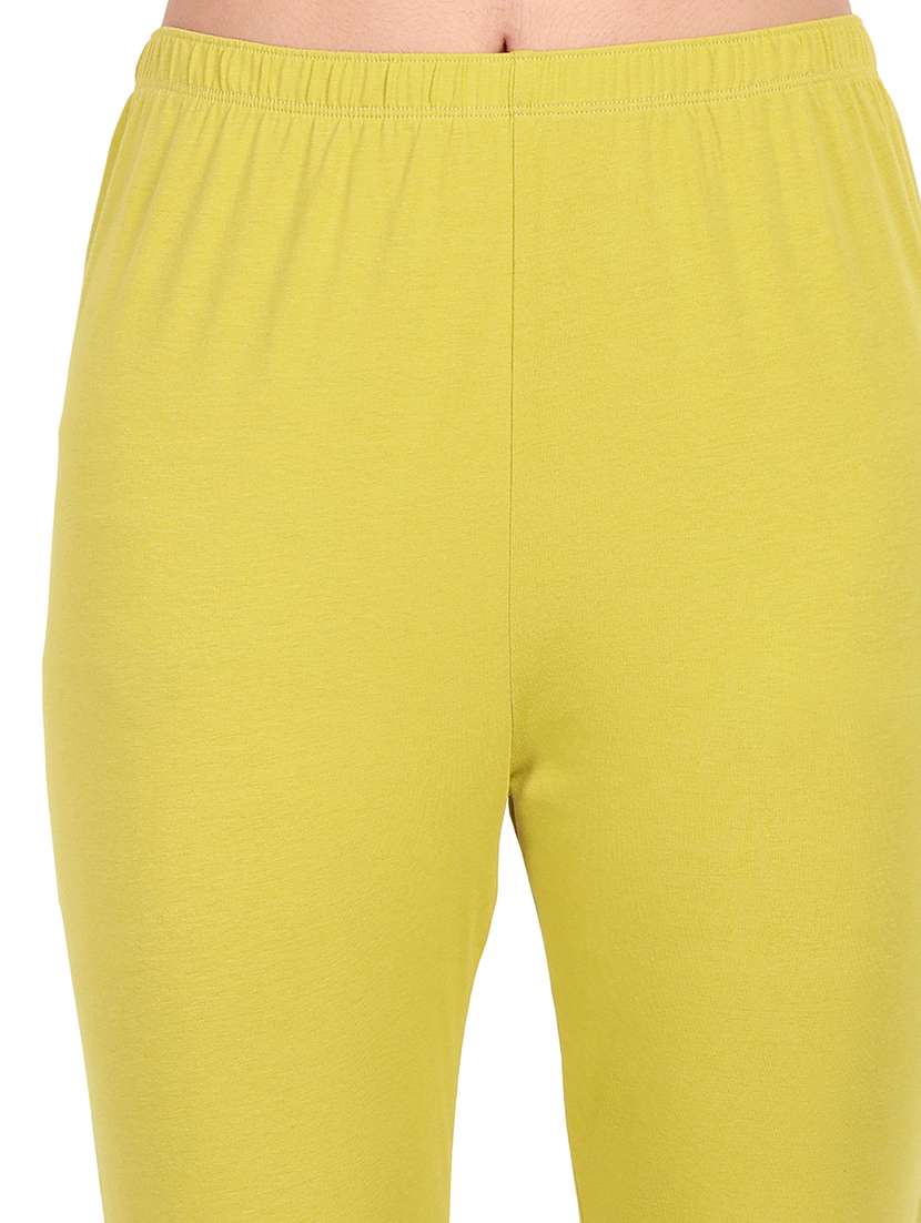 women plain mid rise ankle length leggings - 21648832 -  Standard Image - 4