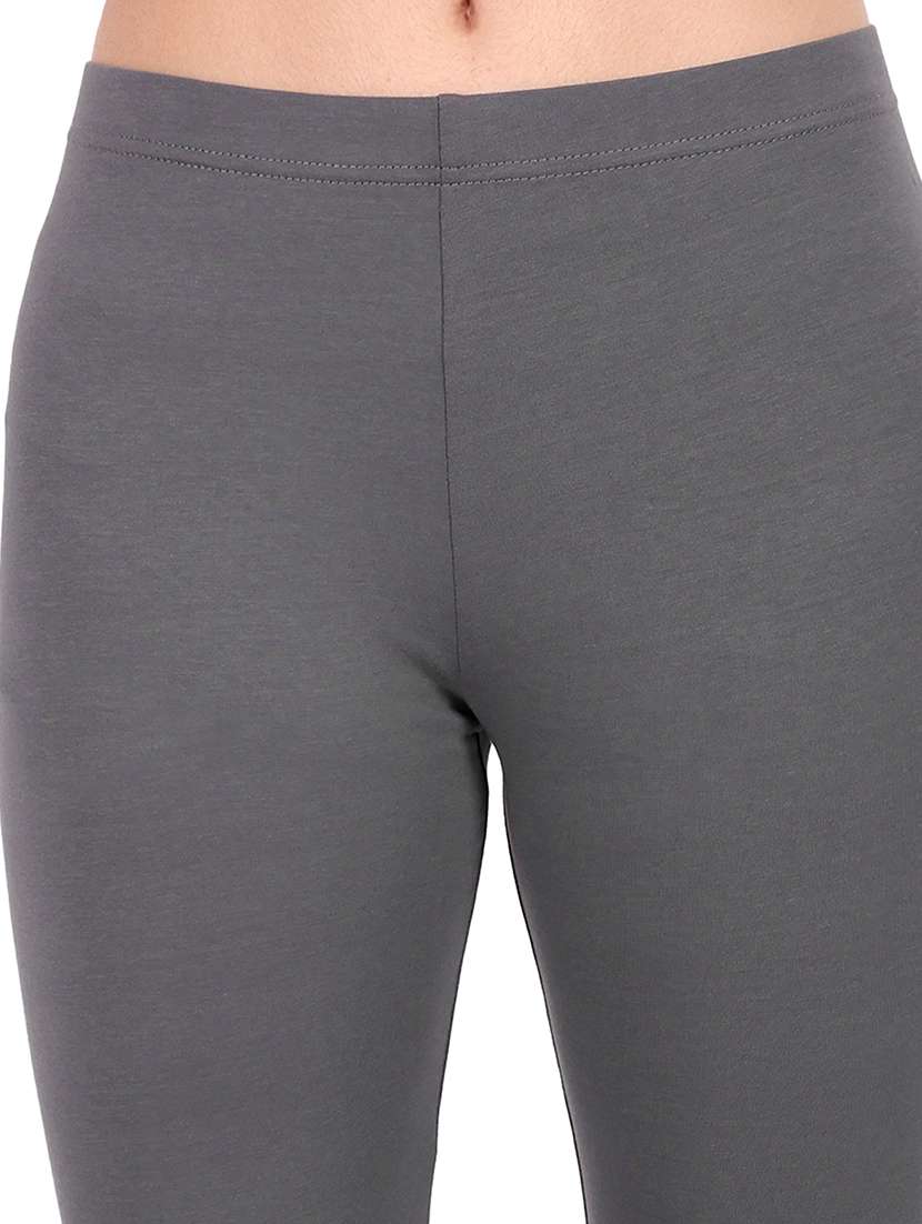 women plain mid rise ankle length leggings - 21648837 -  Standard Image - 4