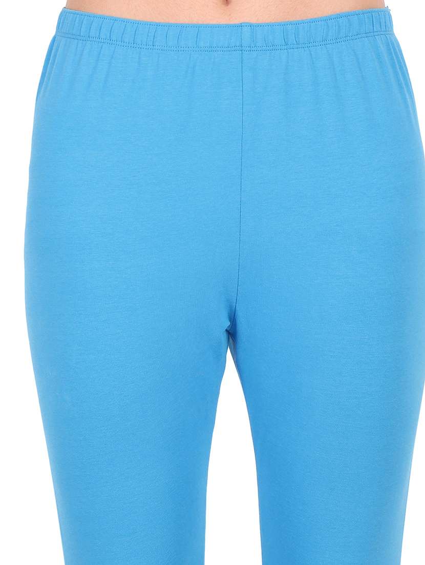 women plain mid rise ankle length leggings - 21648839 -  Standard Image - 4