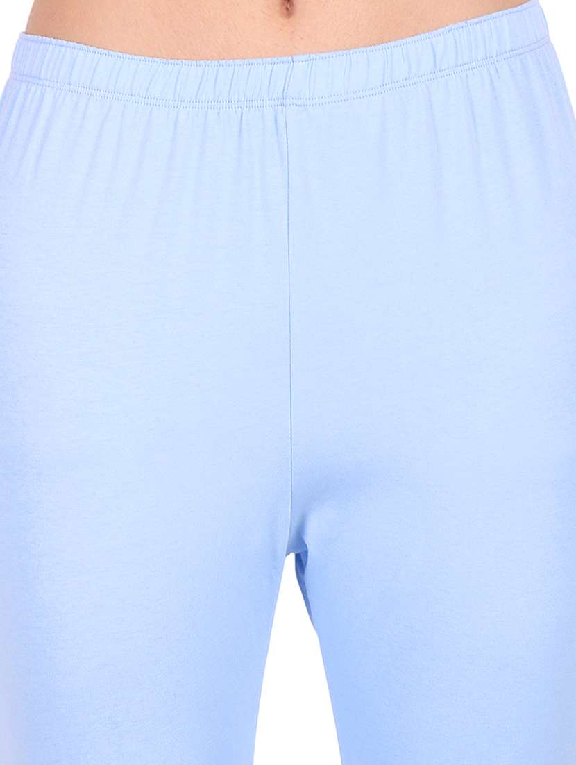 women plain mid rise ankle length leggings - 21648840 -  Standard Image - 4
