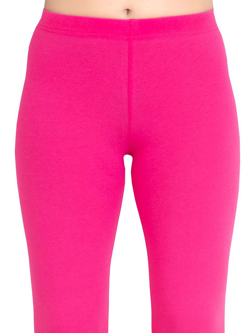 women plain mid rise ankle length leggings - 21648841 -  Standard Image - 4