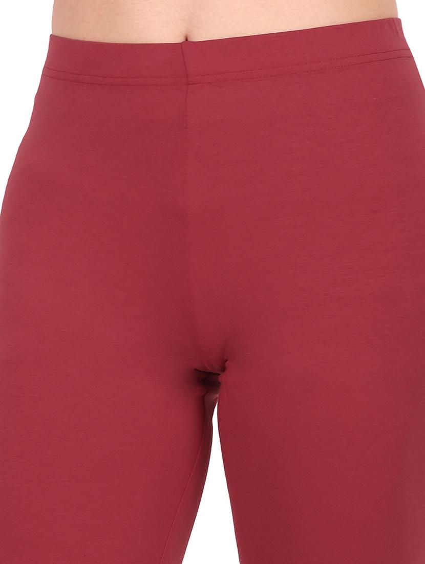 women plain mid rise ankle length leggings - 21648847 - Standard Image - 4