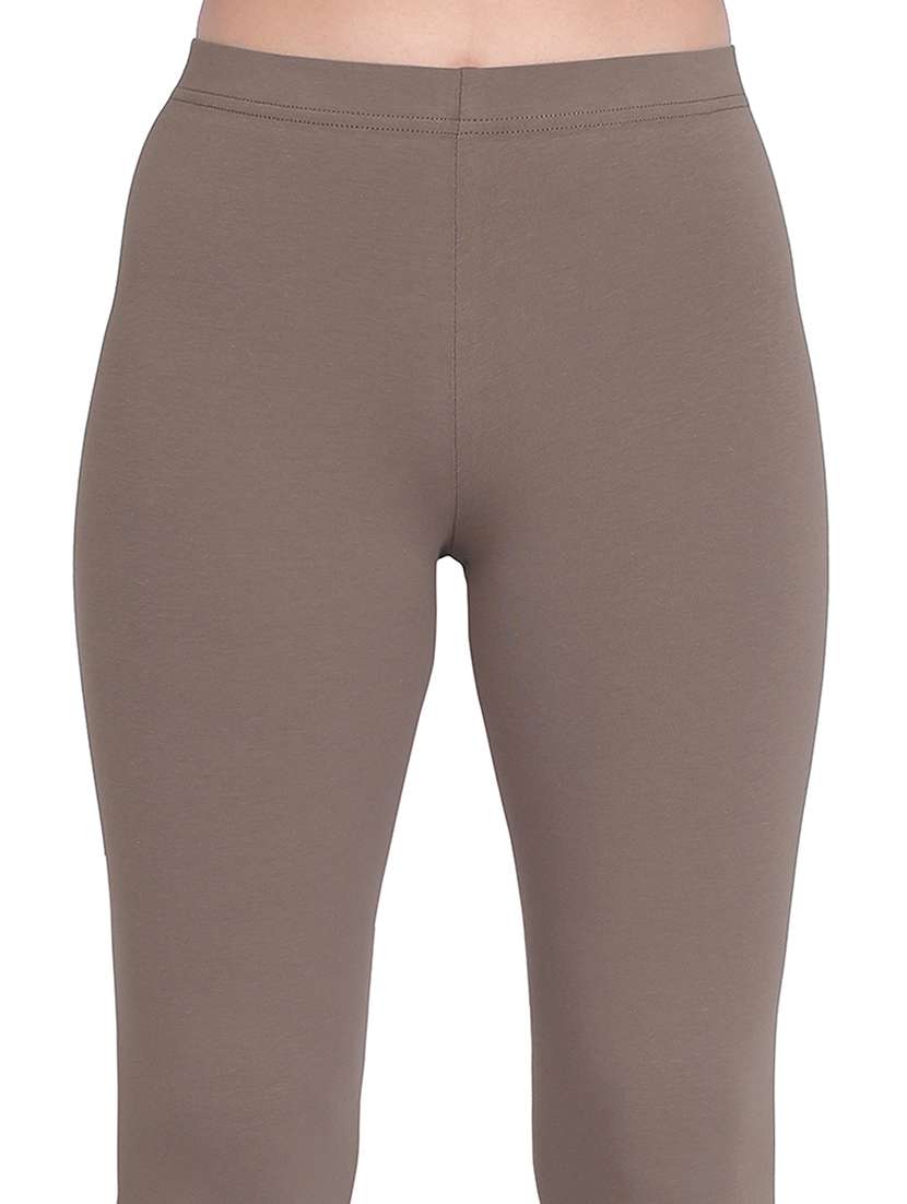 women plain mid rise ankle length leggings - 21648849 -  Standard Image - 4