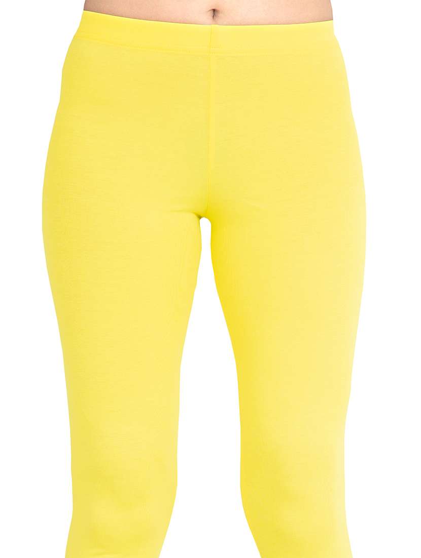 women plain mid rise ankle length leggings - 21648854 -  Standard Image - 4
