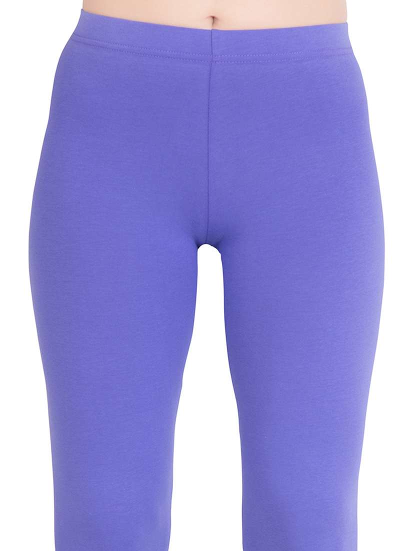 women plain mid rise ankle length leggings - 21648856 -  Standard Image - 4