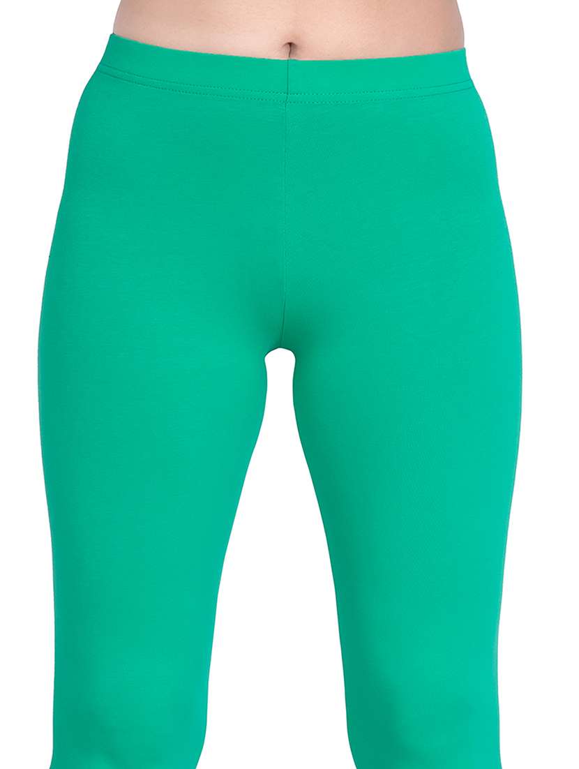 women plain mid rise ankle length leggings - 21648861 -  Standard Image - 4