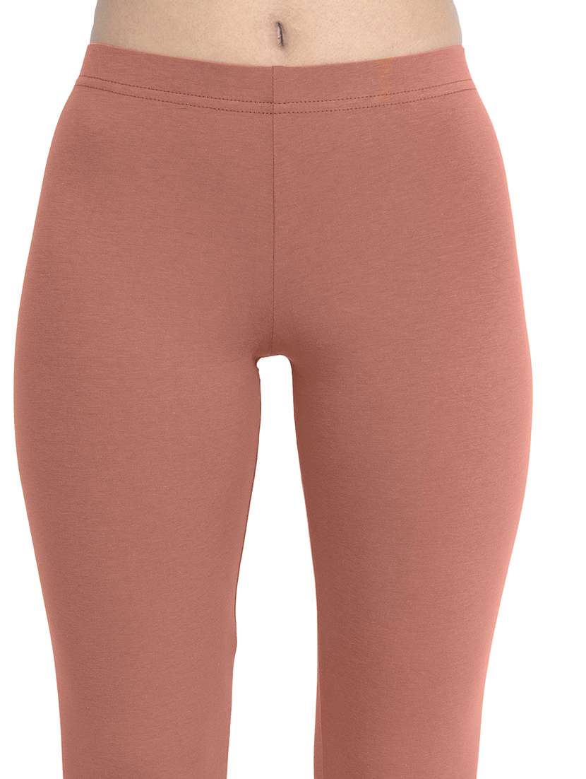 women plain mid rise ankle length leggings - 21648864 -  Standard Image - 4